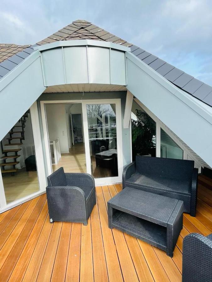 Apartmán Luxury Rooftop Loft With River View 10Min To City Düsseldorf Exteriér fotografie
