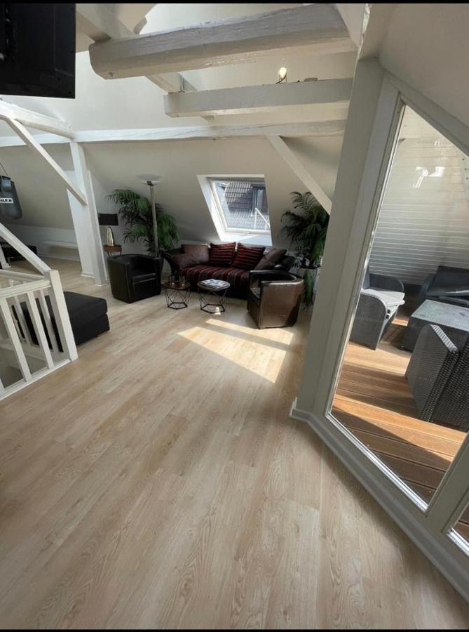 Apartmán Luxury Rooftop Loft With River View 10Min To City Düsseldorf Exteriér fotografie