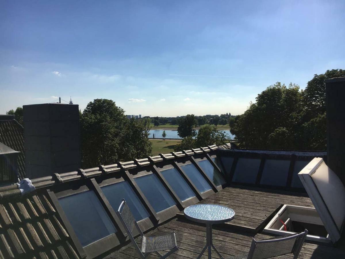 Apartmán Luxury Rooftop Loft With River View 10Min To City Düsseldorf Exteriér fotografie